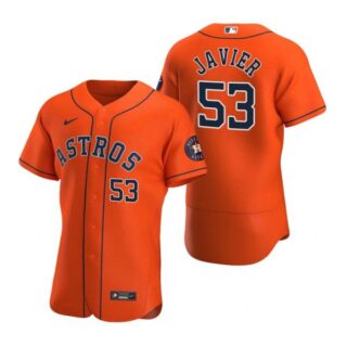 Men's Cristian Javier Houston Astros Flex Base Jersey Orange