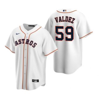 Men's Framber Valdez Houston Astros Cool Base Jersey White