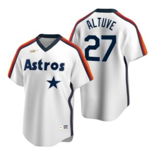 Men's Jose Altuve Houston Astros Cool Base Jersey White Cooperstown