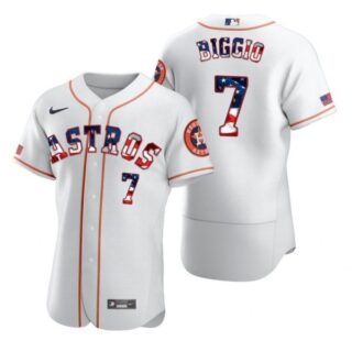 Men's Craig Biggio Houston Astros Flex Base Jersey White Stars