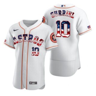 Men's Yuli Gurriel Houston Astros Flex Base Jersey White Stars