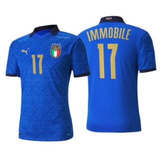 Men's Ciro Immobile Italy National Blue Home Jersey