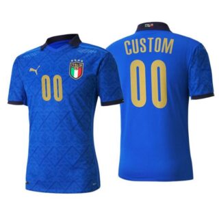 Men's Custom Italy National Blue Home Jersey