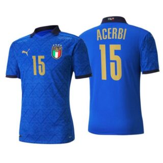 Men's Francesco Acerbi Italy National Blue Home Jersey