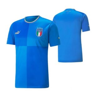 Youth Italy National Team Blue Home Soccer Jersey 2022-23