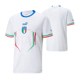 Youth Italy National Team White Away Soccer Jersey 2022-23