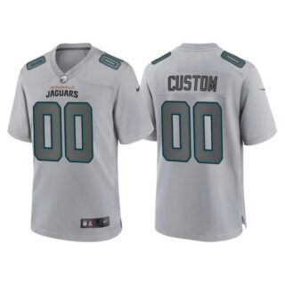 Men's Jacksonville Jaguars Custom Gray Atmosphere Fashion Stitched Jersey