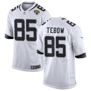 Men's #85 Tim Tebow Jacksonville Jaguars Game Jersey Jersey Stitched White