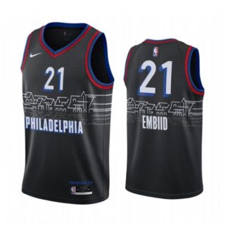 Men's Joel Embiid Philadelphia 76ers Basketball Jersey Black