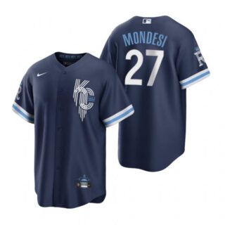 Men's - Cool Base Kansas City Royals Adalberto Mondesi Navy 2022 City Connect Stitched Jersey