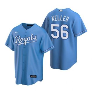 Men's Brad Keller Kansas City Royals Cool Base Jersey Light Blue