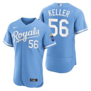 Men's Kansas City Royals Brad Keller Stitched Jersey 2022 Uniform - Powder Blue