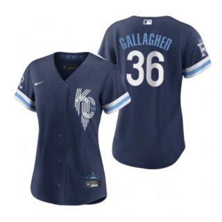 Women Kansas City Royals Cam Gallagher Navy 2022 City Connect Stitched Jersey