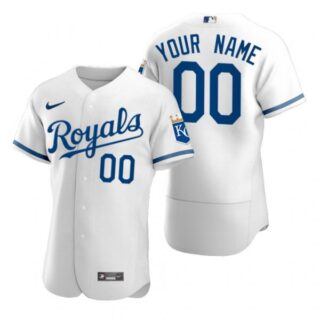 Men's Kansas City Royals Custom Stitched Jersey 2022 Uniform - White