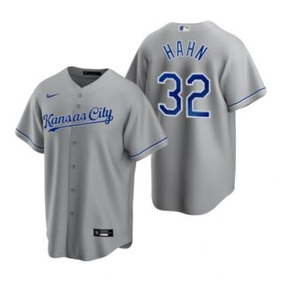 Men's Jesse Hahn Kansas City Royals Cool Base Jersey Gray
