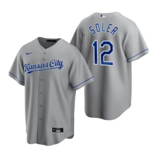 Men's Jorge Soler Kansas City Royals Cool Base Jersey Gray