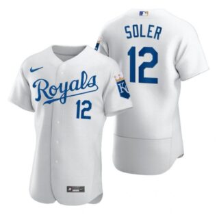 Men's Jorge Soler Kansas City Royals Flex Base Jersey White