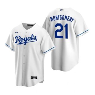 Men's Mike Montgomery Kansas City Royals Cool Base Jersey White