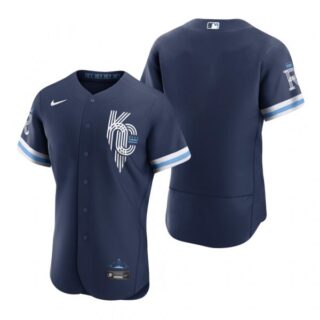Men's - Flex Base Kansas City Royals Navy 2022 City Connect Stitched Jersey