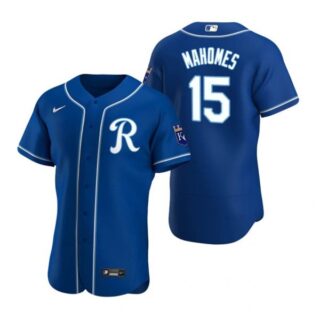 Men's Patrick Mahomes Kansas City Royals Flex Base Jersey Royal R