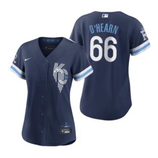 Women Kansas City Royals Ryan O'Hearn Navy 2022 City Connect Stitched Jersey