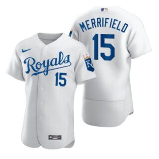 Men's Whit Merrifield Kansas City Royals Flex Base Jersey White
