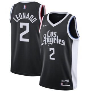 Men's Kawhi Leonard Los Angeles Clippers Basketball Jersey Black