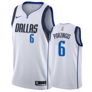 Men's Kristaps Porzingis Dallas Mavericks Basketball Jersey White