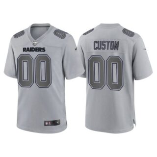 Youth Las Vegas Raiders Custom Gray Atmosphere Fashion Stitched Jersey