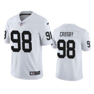 Men's #98 Maxx Crosby Las Vegas Raiders Vapor Limited Jersey Stitched White
