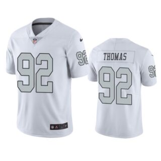 Men's #92 Solomon Thomas Las Vegas Raiders White Color Rush Limited Jersey Stitched