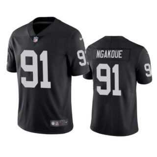 Men's #91 Yannick Ngakoue Las Vegas Raiders Vapor Limited Jersey Stitched Black