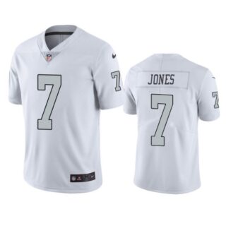 Men's #7 Zay Jones Las Vegas Raiders White Color Rush Limited Jersey Stitched