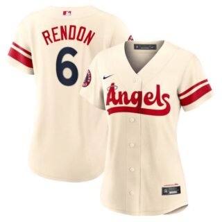 Women's Los Angeles Angels Anthony Rendon 2022 City Connect Cream Stitched Jersey