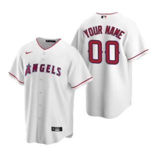Men's Custom Los Angeles Angels Cool Base Jersey White