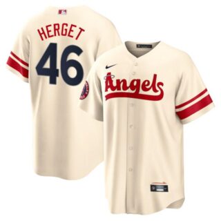 Youth Los Angeles Angels Jimmy Herget 2022 City Connect Cream Stitched Jersey