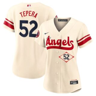 Women's Los Angeles Angels Ryan Tepera City Connect Special Edition Cream Stitched Jersey