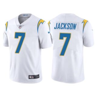 Youth Los Angeles Chargers J.C. Jackson White Vapor Limited Stitched Jersey