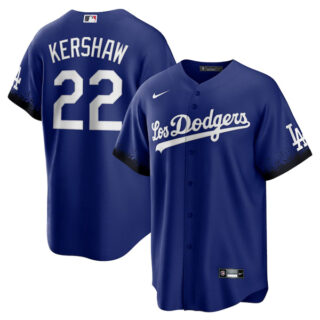 Men's - Cool Base Clayton Kershaw Los Angeles Dodgers 2021 City Connect Stitched Jersey