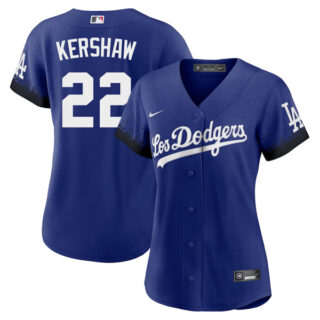 Women Clayton Kershaw Los Angeles Dodgers 2021 City Connect Stitched Jersey