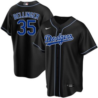 Men's - Cool Base Cody Bellinger Los Angeles Dodgers Black Fashion Jersey Stitched