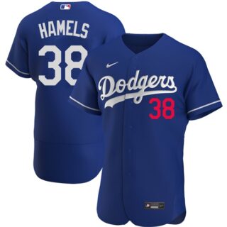 Men's Los Angeles Dodgers #38 Cole Hamels Flex Base Jersey Stitched - Royal