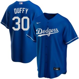 Youth Los Angeles Dodgers #30 Danny Duffy Cool Base Jersey Stitched - Royal