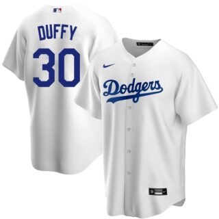 Youth Los Angeles Dodgers #30 Danny Duffy Cool Base Jersey Stitched - White