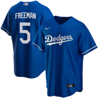 Men's Freddie Freeman Los Angeles Dodgers Royal Stitched Jersey Royal