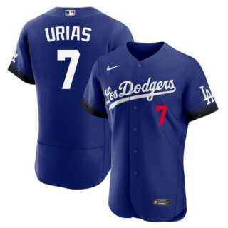 Men's - Flex Base Julio Urias Los Angeles Dodgers 2021 City Connect Stitched Jersey