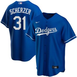 Youth Los Angeles Dodgers #31 Max Scherzer Cool Base Jersey Stitched - Royal