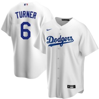 Youth Los Angeles Dodgers #6 Trea Turner Cool Base Jersey Stitched - White