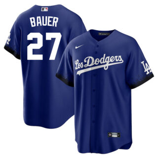 Men's - Cool Base Trevor Bauer Los Angeles Dodgers 2021 City Connect Stitched Jersey