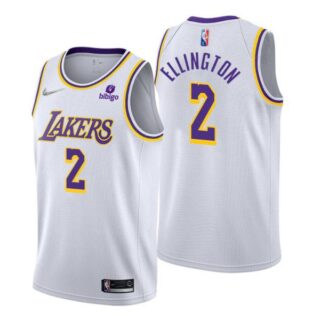 Men's Wayne Ellington Los Angeles Lakers 75th Anniversary Diamond Jersey White Association